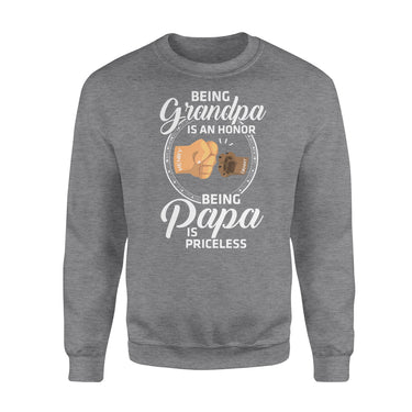 Personalized Grandpa Gift Idea - Being Grandpa Is An Honor - Standard Crew Neck Sweatshirt